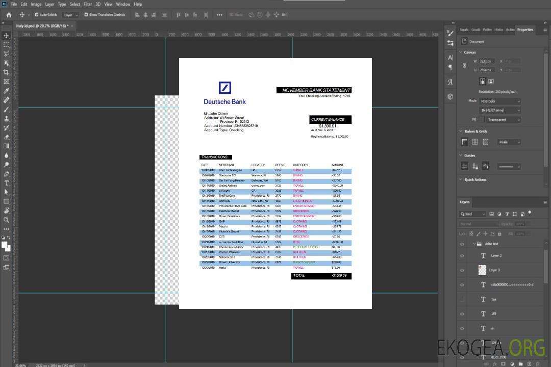 Relevé de la Deutsche Bank en Allemagne template Relevé de la Deutsche Bank en Allemagne template